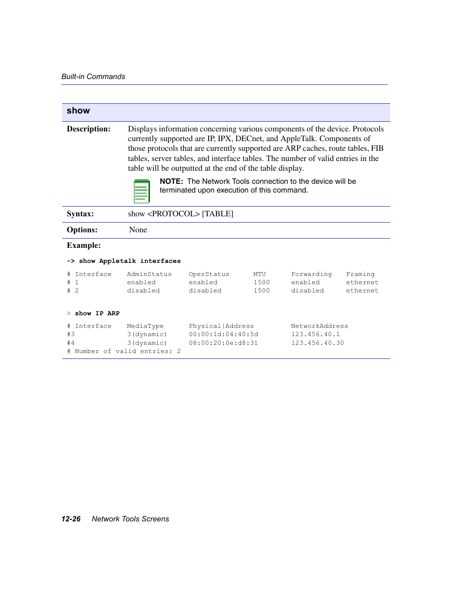 Show | Enterasys Networks 6H2xx User Manual | Page 360 / 430