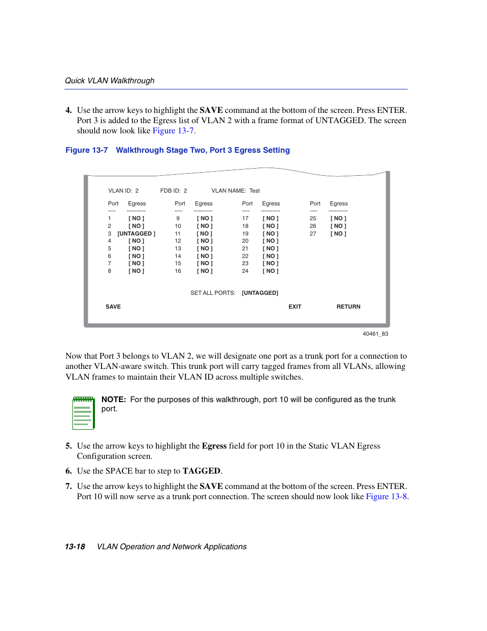 Figure, Walkthrough stage two, port 3 egress setting | Enterasys Networks 6H2xx User Manual | Page 390 / 430