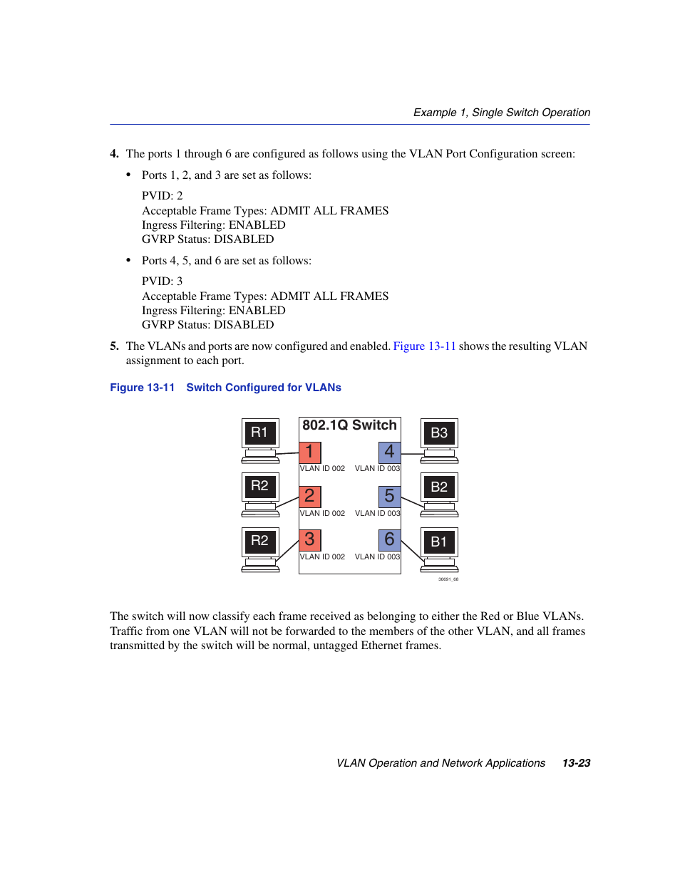 Switch configured for vlans | Enterasys Networks 6H2xx User Manual | Page 395 / 430