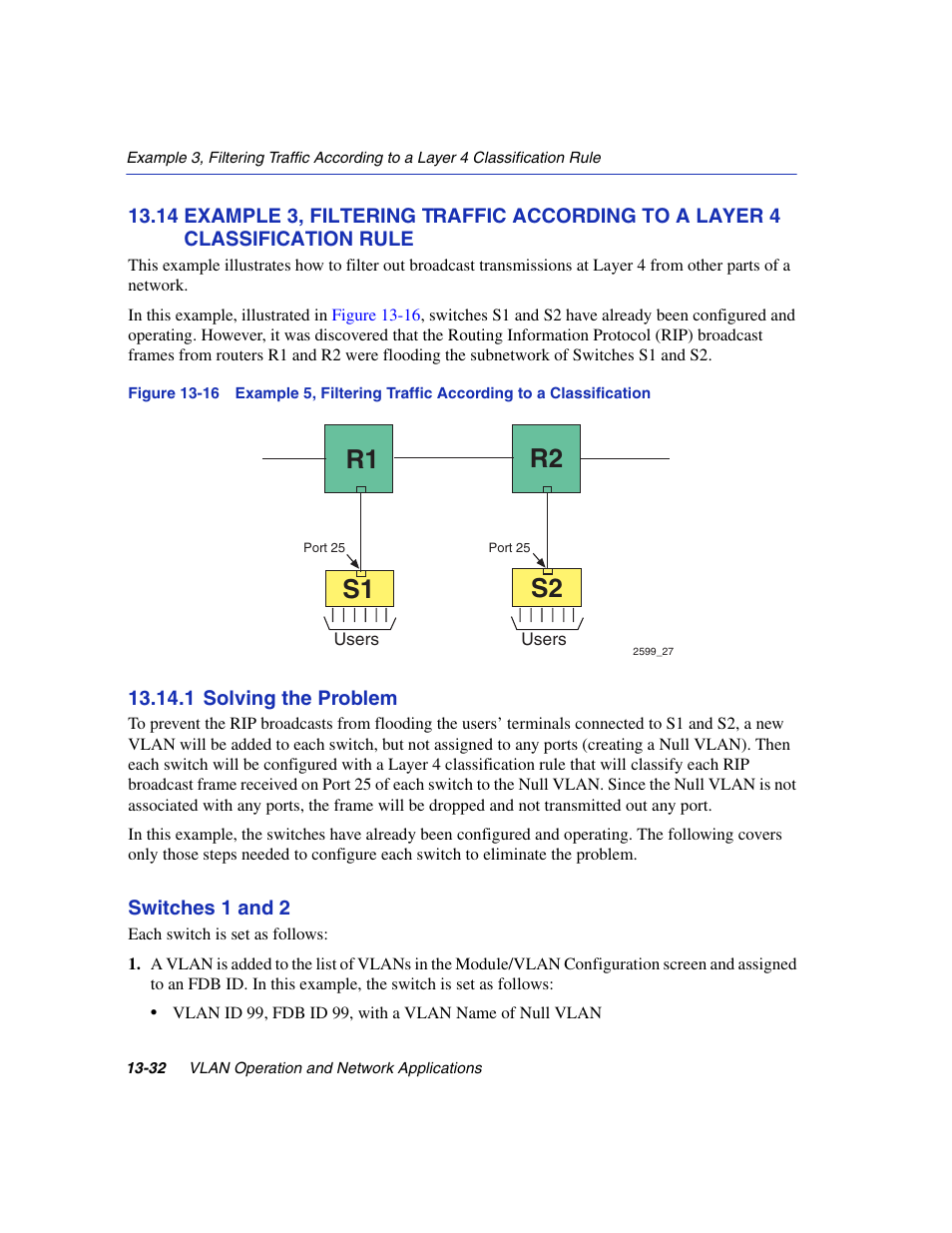 1 solving the problem, Solving the problem -32, R2 r1 | S1 s2 | Enterasys Networks 6H2xx User Manual | Page 404 / 430
