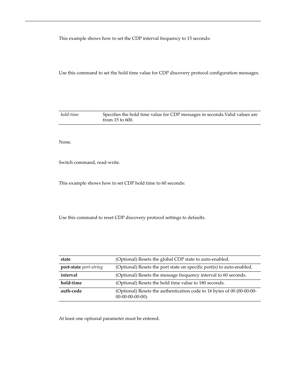 Set cdp hold-time, Clear cdp, Set cdp hold-time -5 clear cdp -5 | Enterasys Networks D-Series User Manual | Page 101 / 540