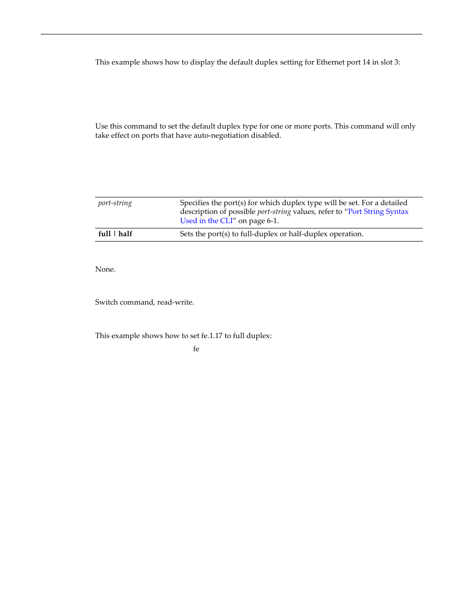 Set port duplex, Set port duplex -12 | Enterasys Networks D-Series User Manual | Page 138 / 540