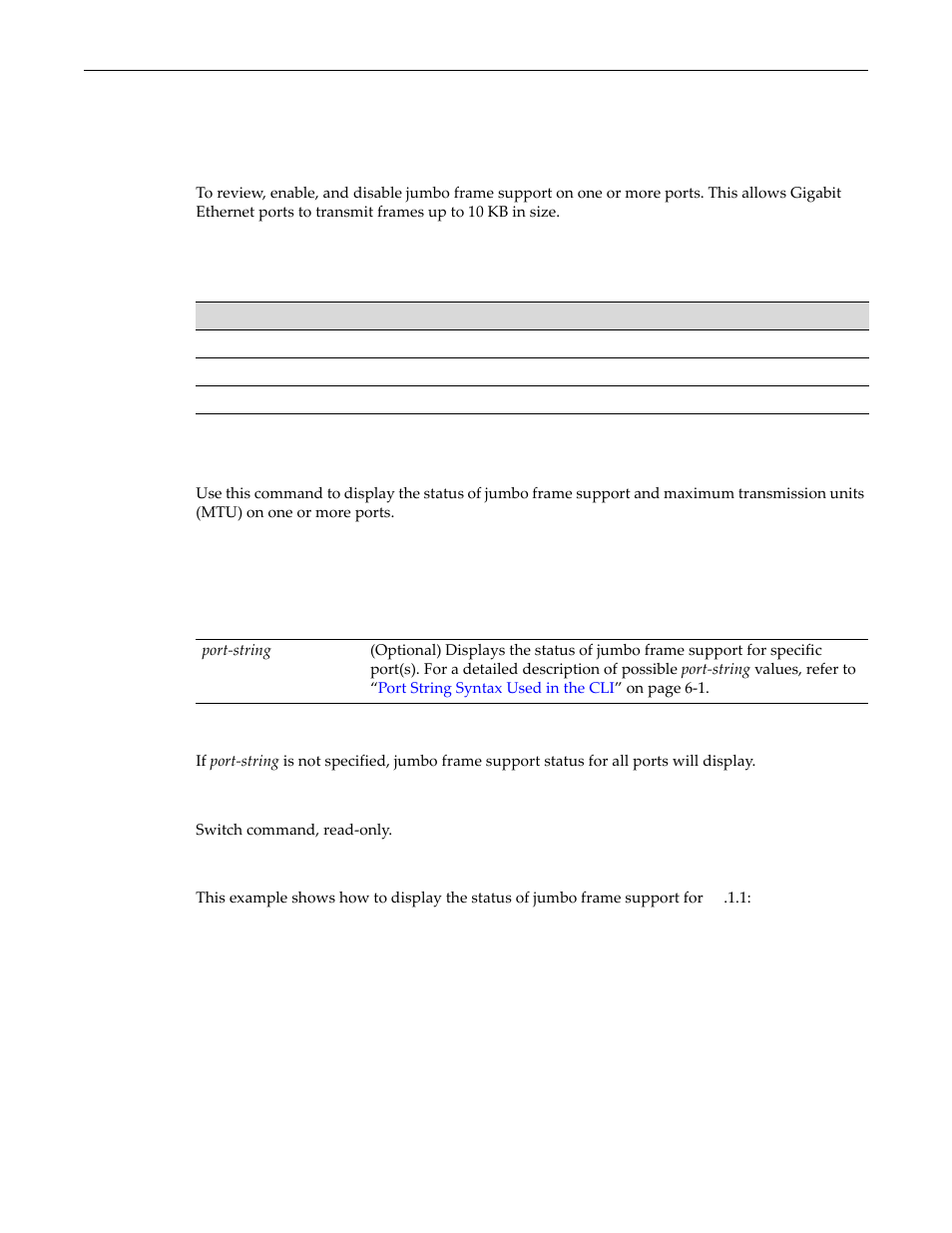 Enabling / disabling jumbo frame support, Purpose, Commands | Show port jumbo, Enabling / disabling jumbo frame support -13, Purpose -13 commands -13, Show port jumbo -13 | Enterasys Networks D-Series User Manual | Page 139 / 540