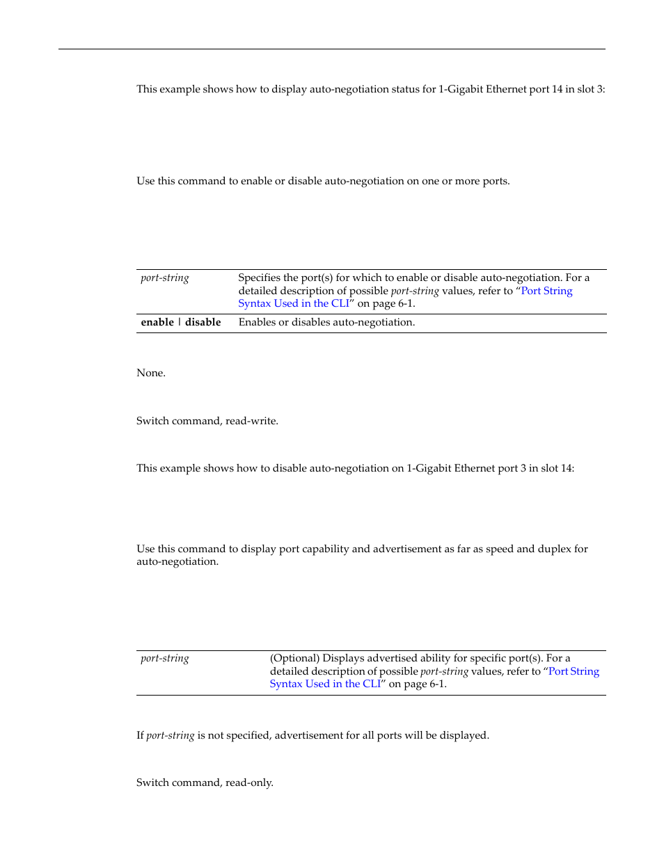 Set port negotiation, Show port advertise, Set port negotiation -16 show port advertise -16 | Enterasys Networks D-Series User Manual | Page 142 / 540