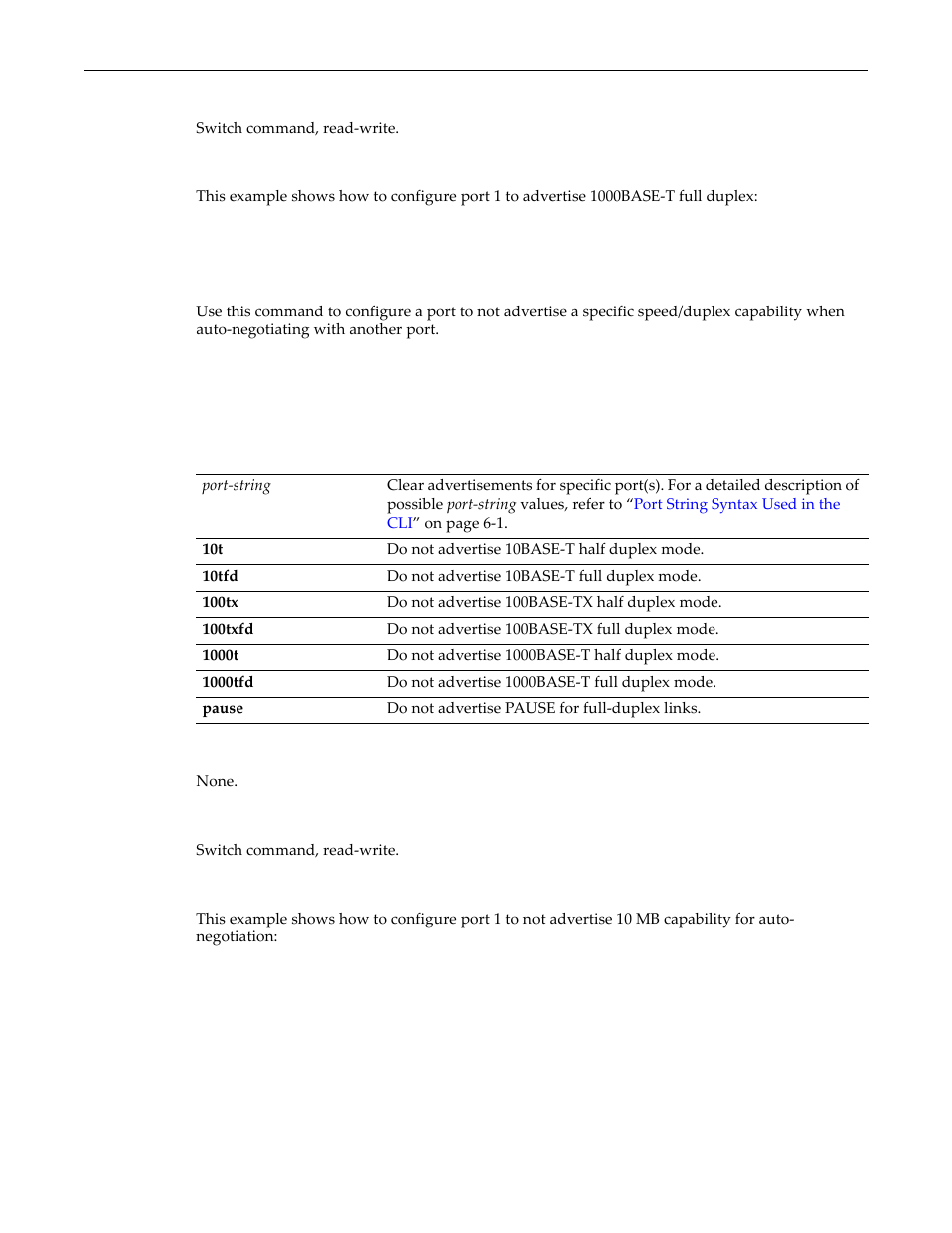 Clear port advertise, Clear port advertise -18 | Enterasys Networks D-Series User Manual | Page 144 / 540