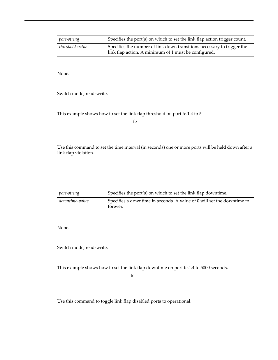 Set linkflap downtime, Clear linkflap down, Set linkflap downtime -28 clear linkflap down -28 | Enterasys Networks D-Series User Manual | Page 154 / 540