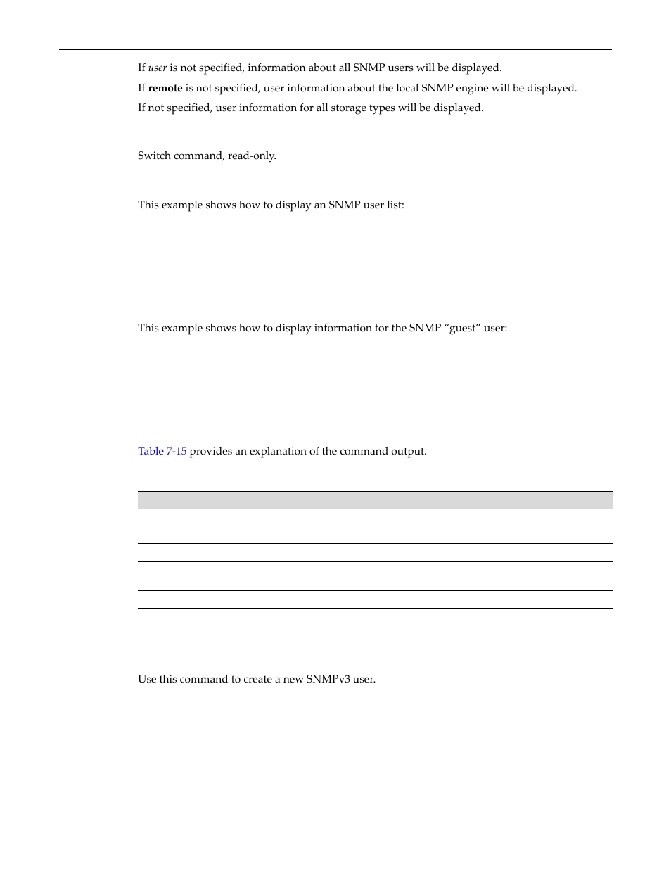 Set snmp user, Set snmp user -9, Show snmp user output details -9 | Enterasys Networks D-Series User Manual | Page 189 / 540