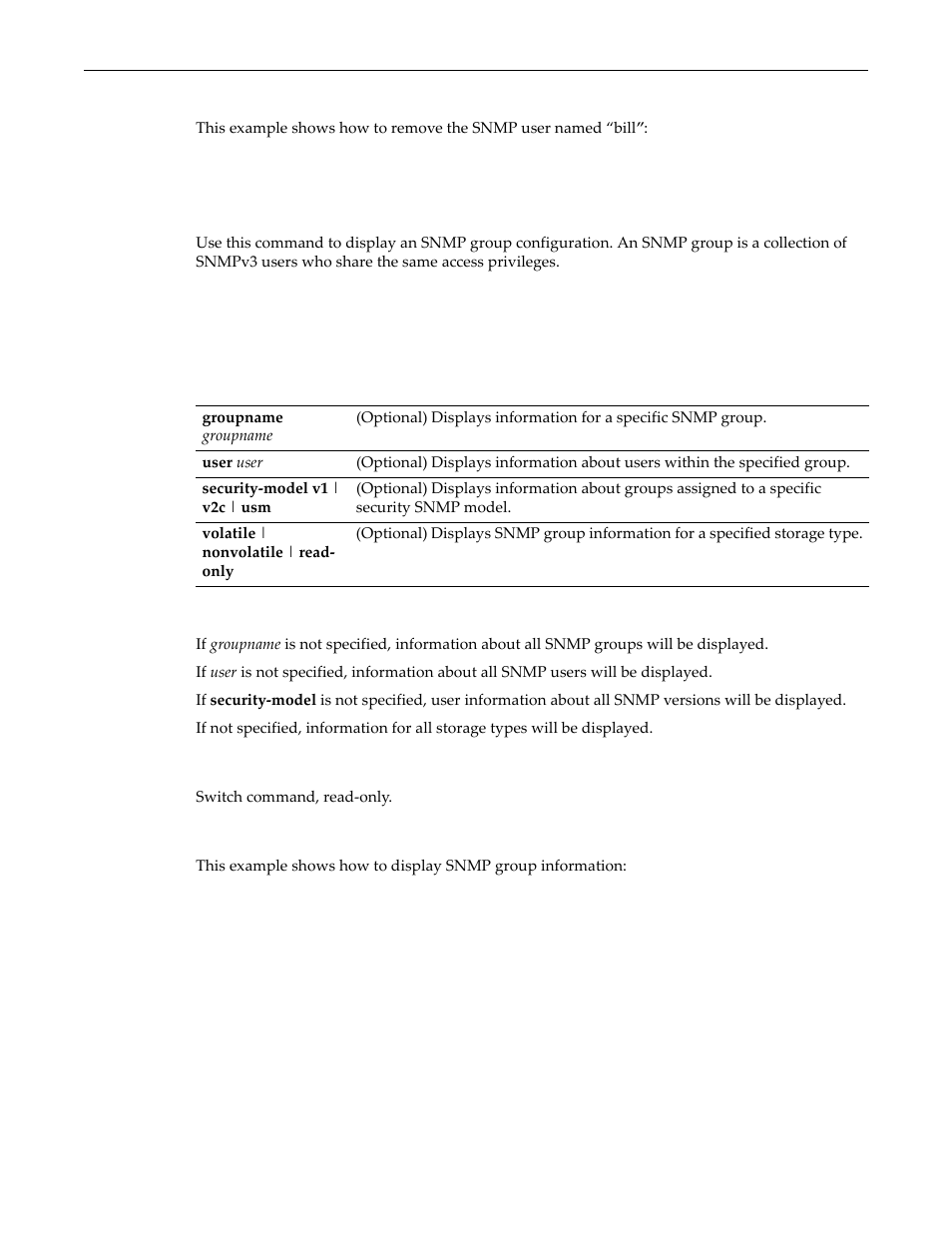 Show snmp group, Show snmp group -11 | Enterasys Networks D-Series User Manual | Page 191 / 540