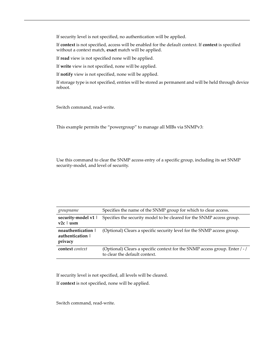 Clear snmp access, Clear snmp access -18 | Enterasys Networks D-Series User Manual | Page 198 / 540