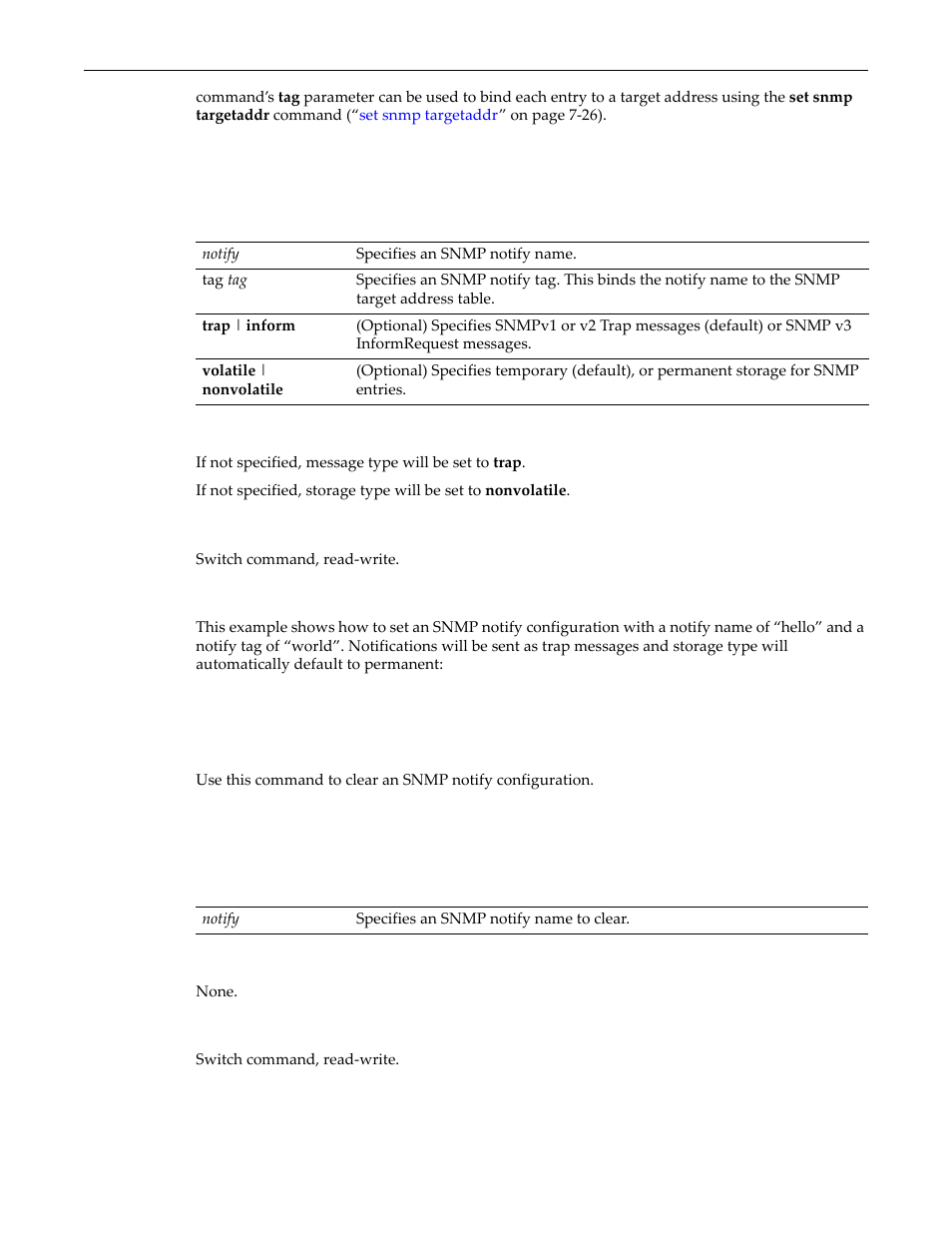 Clear snmp notify, Clear snmp notify -32 | Enterasys Networks D-Series User Manual | Page 212 / 540