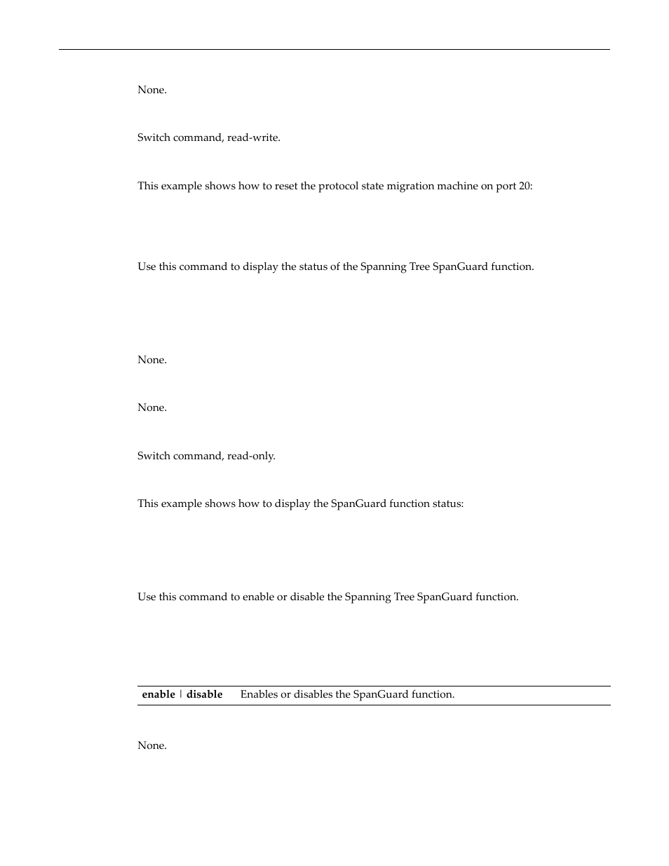 Show spantree spanguard, Set spantree spanguard | Enterasys Networks D-Series User Manual | Page 243 / 540