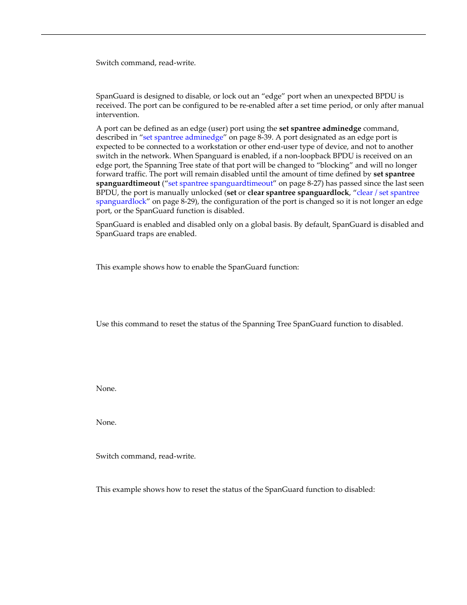 Clear spantree spanguard, Clear spantree spanguard -26 | Enterasys Networks D-Series User Manual | Page 244 / 540