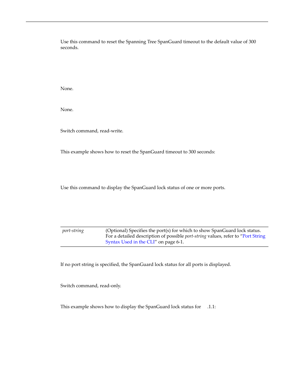 Clear spantree spanguardtimeout, Show spantree spanguardlock | Enterasys Networks D-Series User Manual | Page 246 / 540