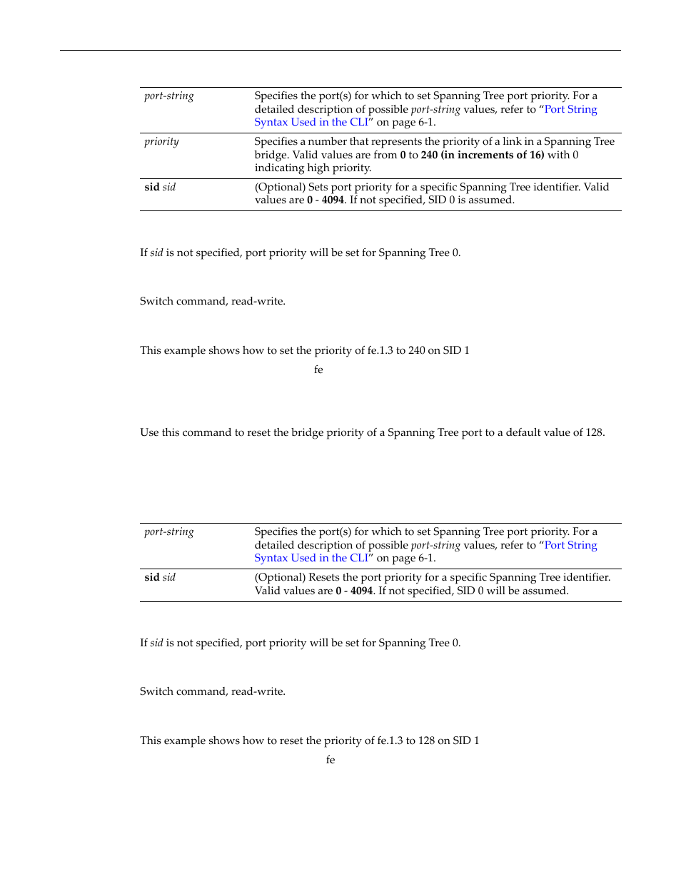 Clear spantree portpri, Clear spantree portpri -36 | Enterasys Networks D-Series User Manual | Page 254 / 540