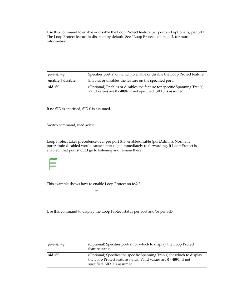 Set spantree lp, Show spantree lp, Set spantree lp -42 show spantree lp -42 | Enterasys Networks D-Series User Manual | Page 260 / 540