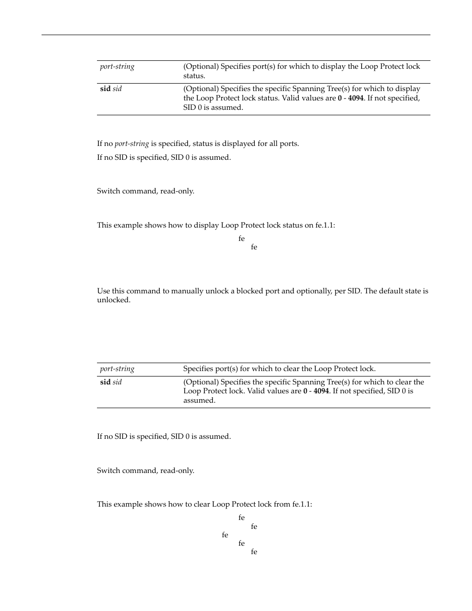 Clear spantree lplock, Clear spantree lplock -44, Clear | Spantree lplock | Enterasys Networks D-Series User Manual | Page 262 / 540