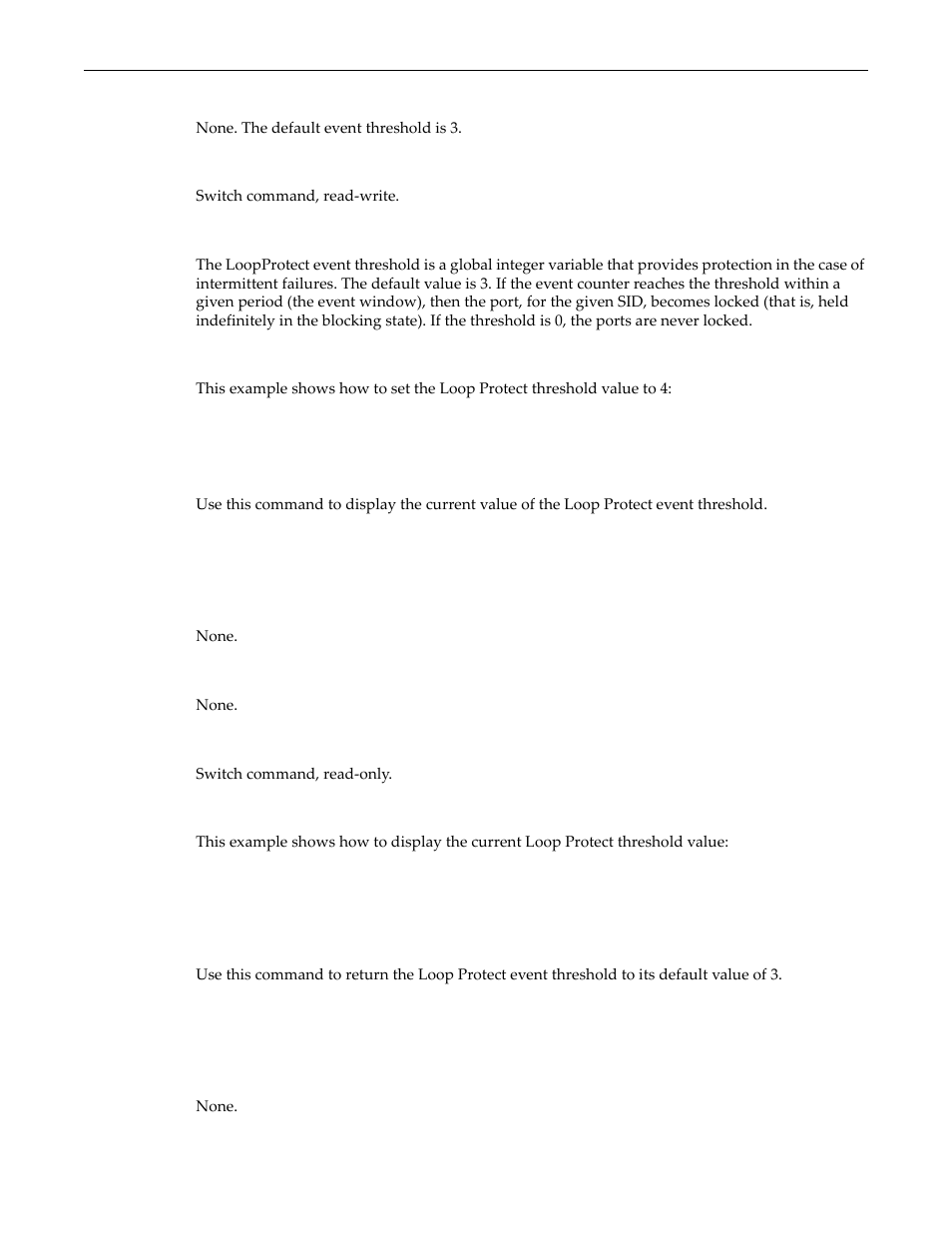 Show spantree lpthreshold, Clear spantree lpthreshold | Enterasys Networks D-Series User Manual | Page 265 / 540