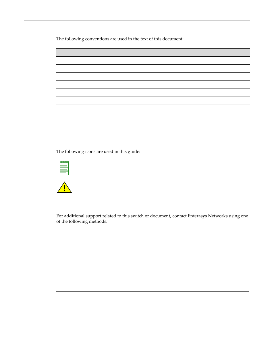 Conventions used in this guide, Getting help | Enterasys Networks D-Series User Manual | Page 27 / 540