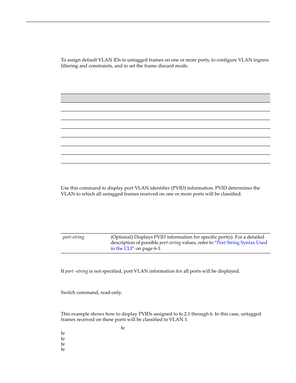 Purpose, Commands, Show port vlan | Purpose -8 commands -8, Show port vlan -8 | Enterasys Networks D-Series User Manual | Page 280 / 540