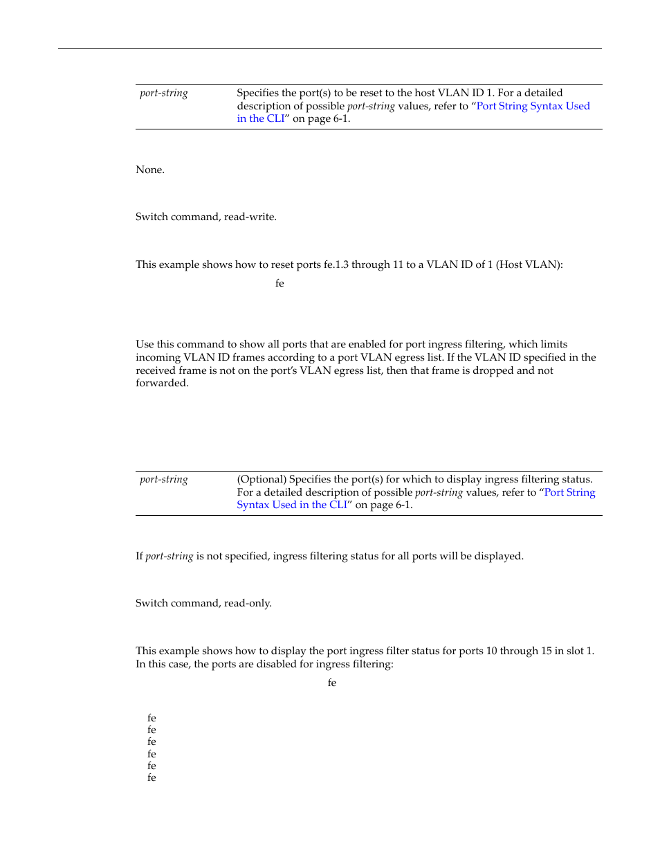 Show port ingress filter, Show port ingress filter -10 | Enterasys Networks D-Series User Manual | Page 282 / 540