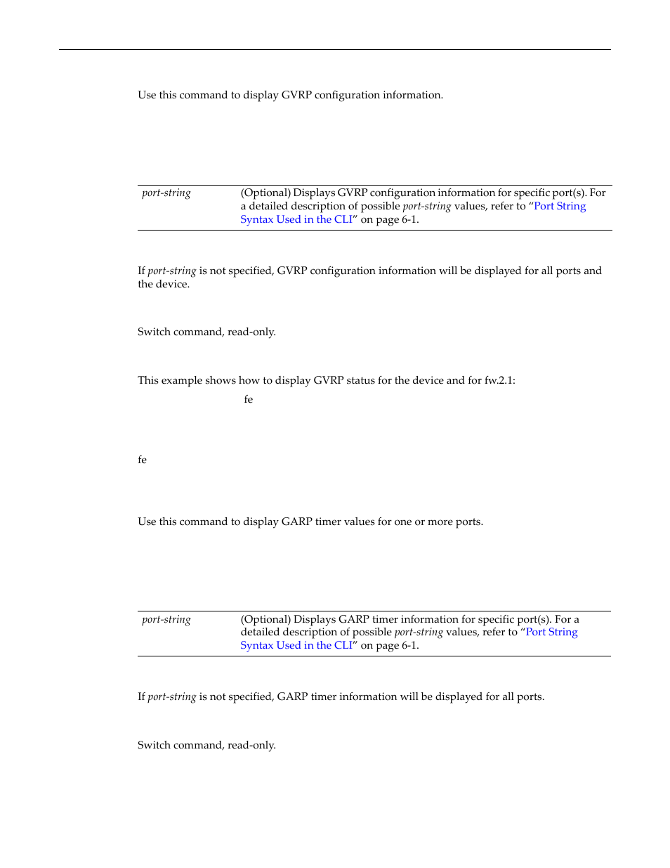 Show gvrp, Show garp timer, Show gvrp -22 show garp timer -22 | Enterasys Networks D-Series User Manual | Page 294 / 540