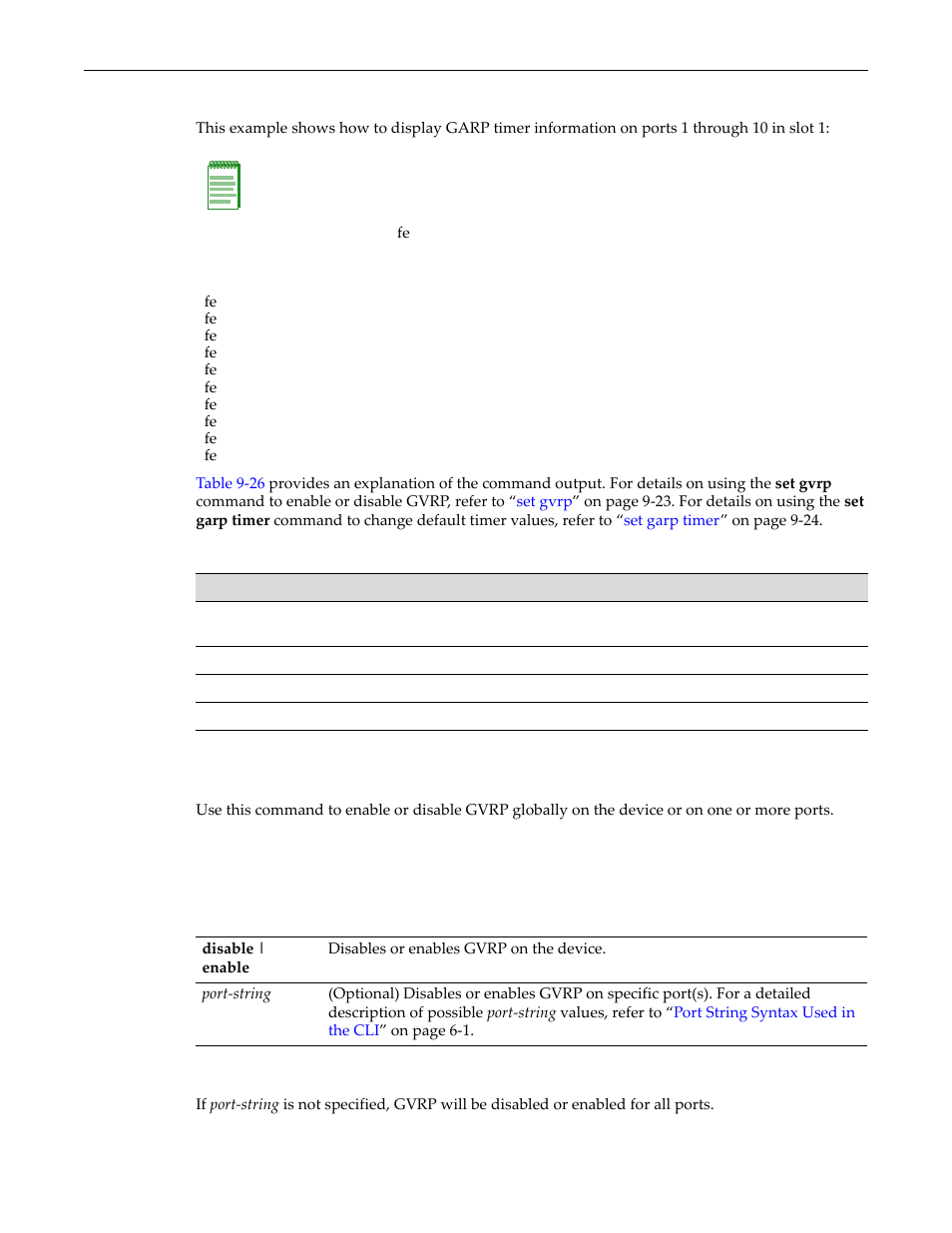 Set gvrp, Set gvrp -23, Show gvrp configuration output details -23 | Enterasys Networks D-Series User Manual | Page 295 / 540