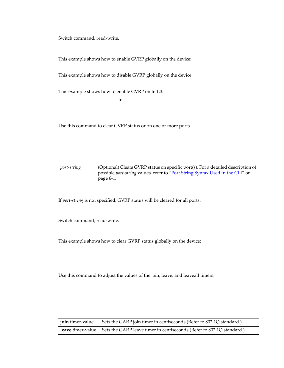 Clear gvrp, Set garp timer, Clear gvrp -24 set garp timer -24 | Enterasys Networks D-Series User Manual | Page 296 / 540