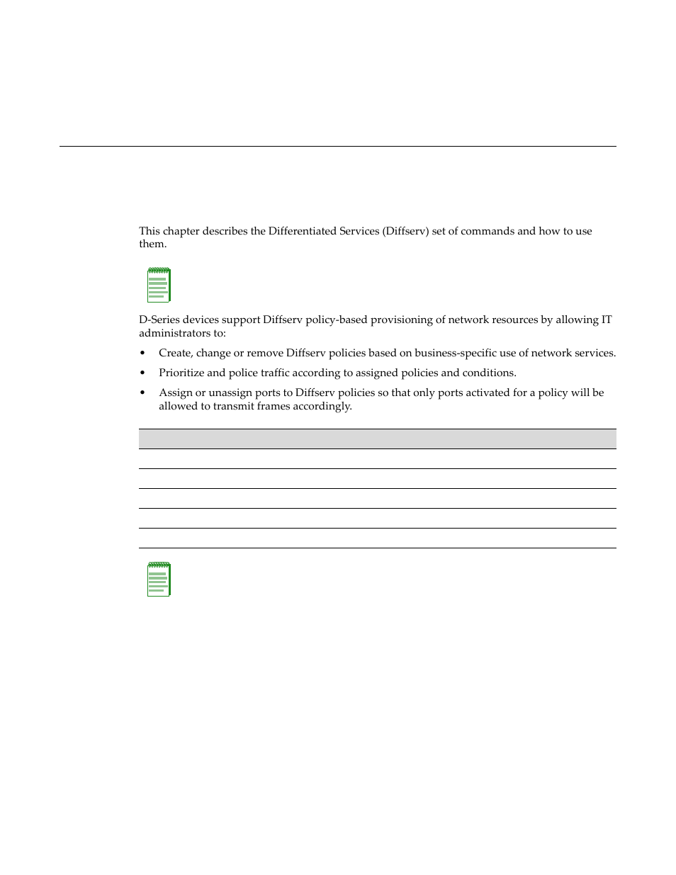 Differentiated services configuration, Chapter 10: differentiated services configuration, Chapter 10 | Enterasys Networks D-Series User Manual | Page 299 / 540