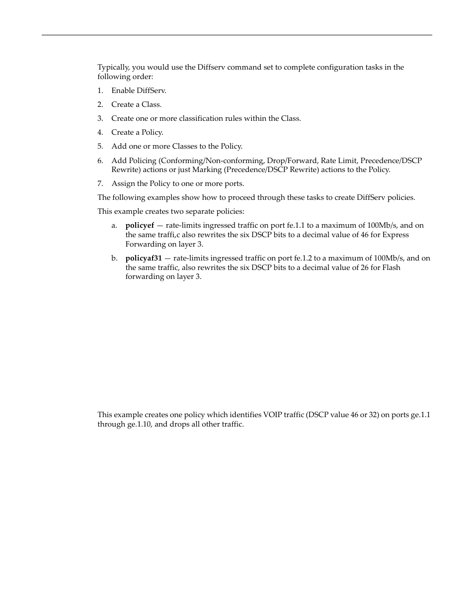 Diffserv configuration examples, Diffserv configuration examples -17 | Enterasys Networks D-Series User Manual | Page 315 / 540