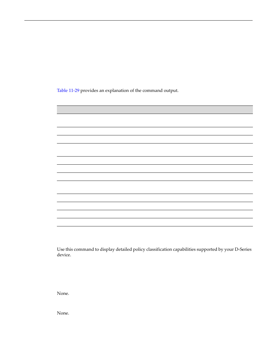 Show policy capability, Show policy capability -8, Show policy rule output details -8 | Syntax, Parameters, Defaults | Enterasys Networks D-Series User Manual | Page 324 / 540