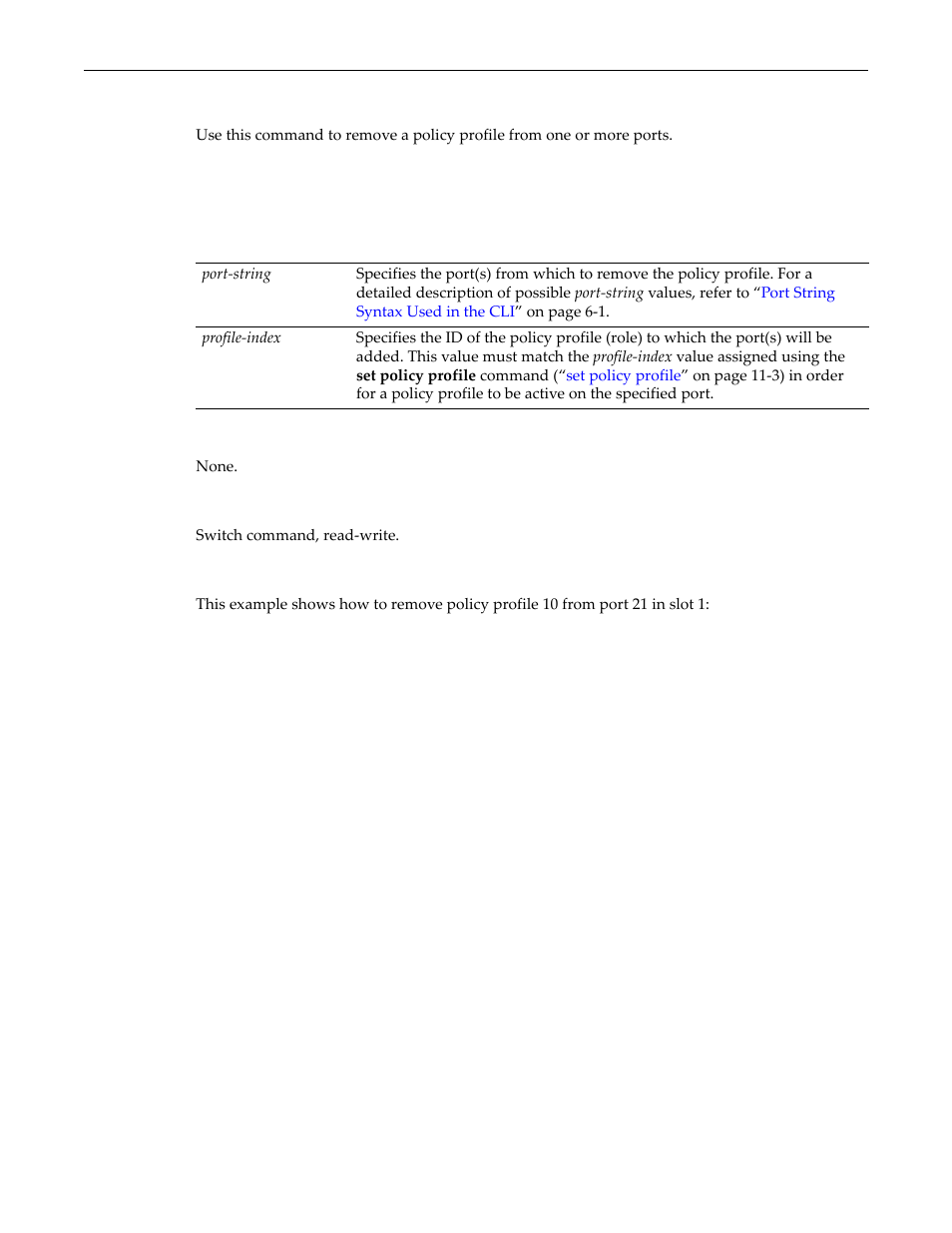 Clear policy port, Clear policy port -16 | Enterasys Networks D-Series User Manual | Page 332 / 540