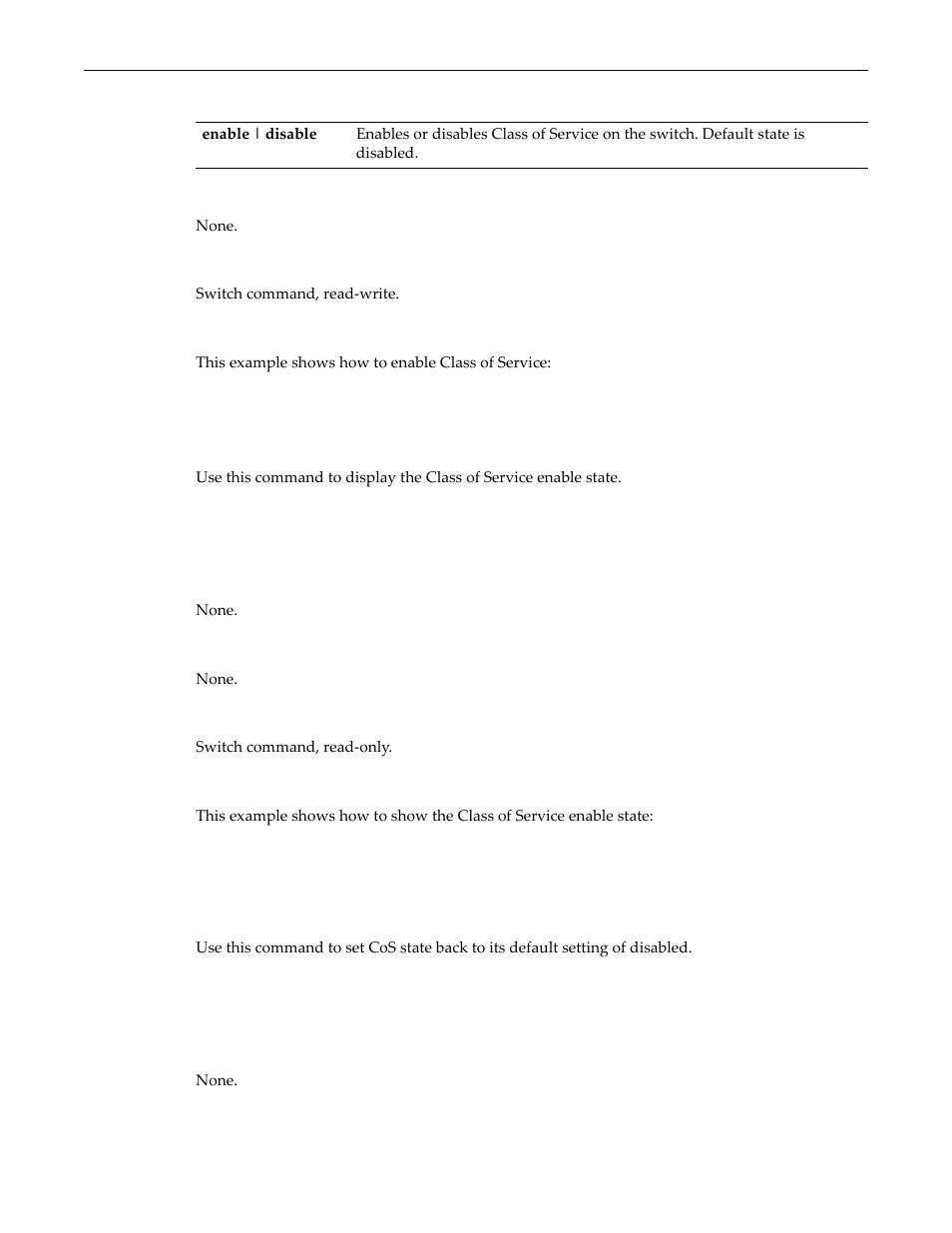 Show cos state, Clear cos state, Show cos state -20 clear cos state -20 | Enterasys Networks D-Series User Manual | Page 336 / 540