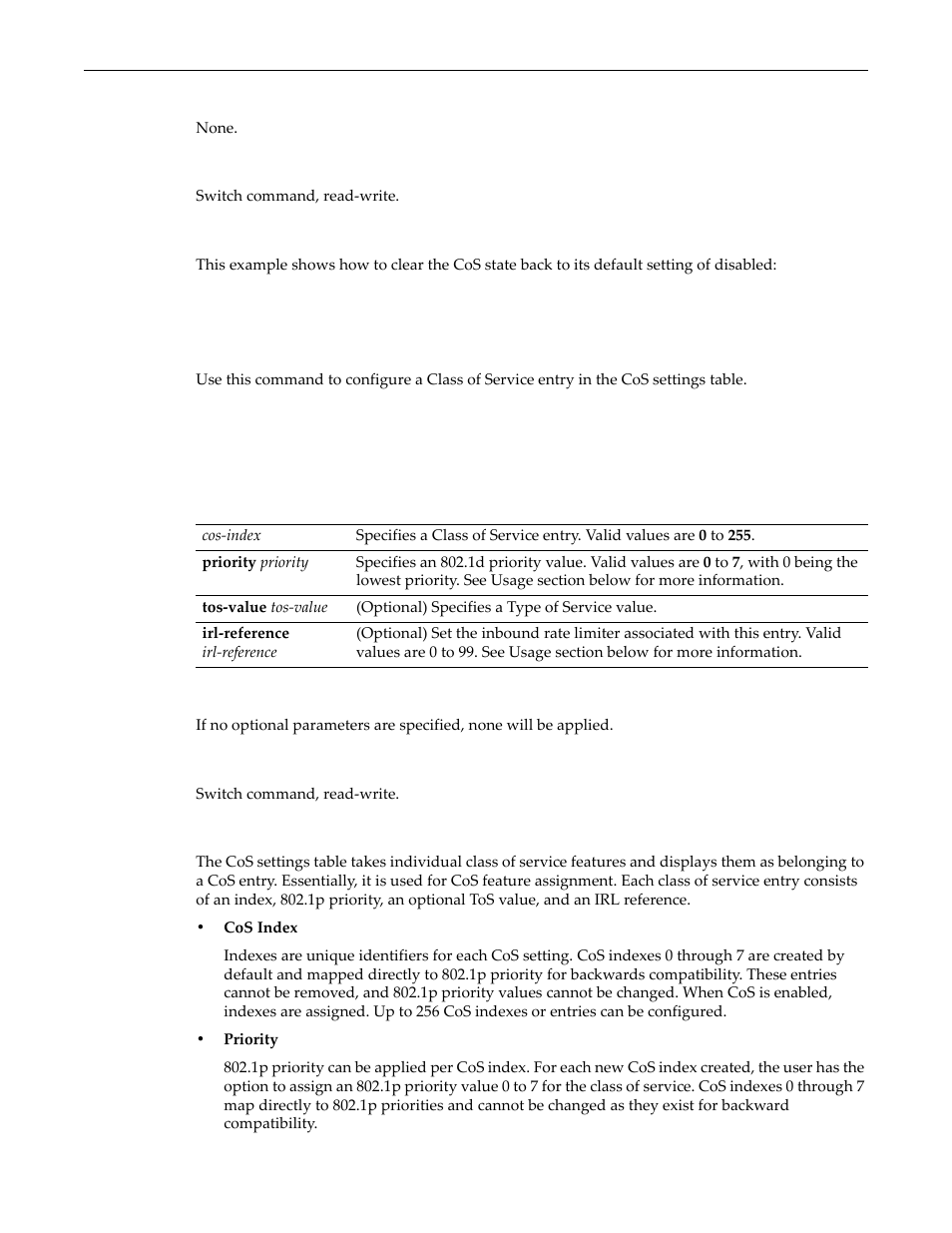 Set cos settings, Set cos settings -21 | Enterasys Networks D-Series User Manual | Page 337 / 540