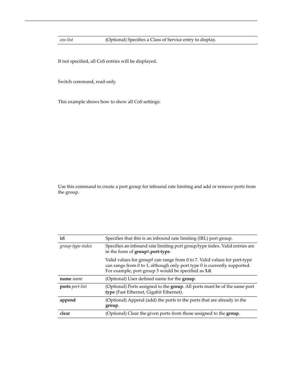 Set cos port-config, Set cos port-config -23 | Enterasys Networks D-Series User Manual | Page 339 / 540