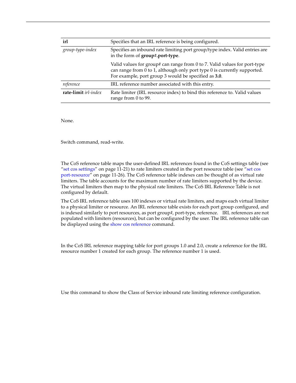 Show cos reference, Show cos reference -29 | Enterasys Networks D-Series User Manual | Page 345 / 540