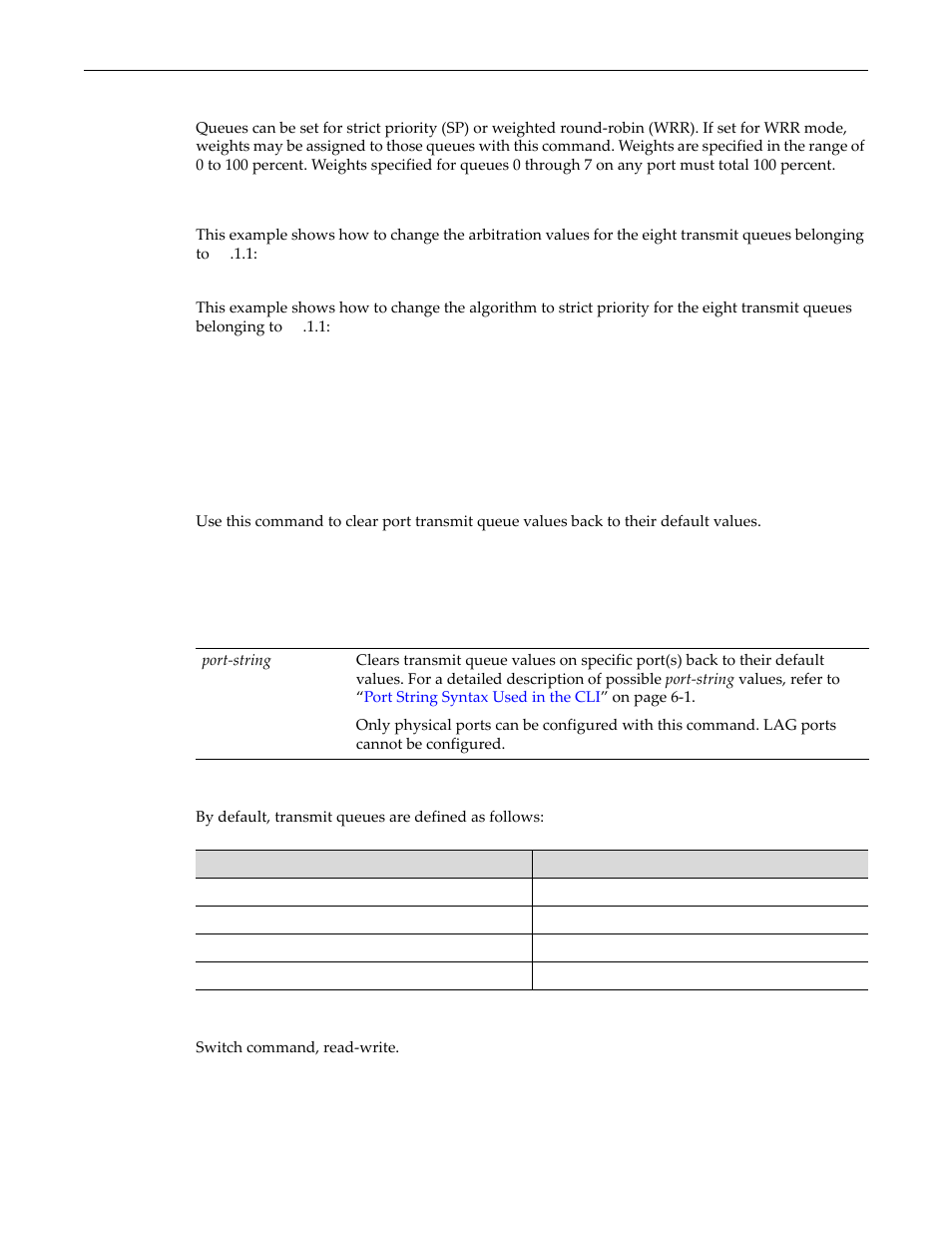 Clear port txq, Clear port txq -8 | Enterasys Networks D-Series User Manual | Page 356 / 540