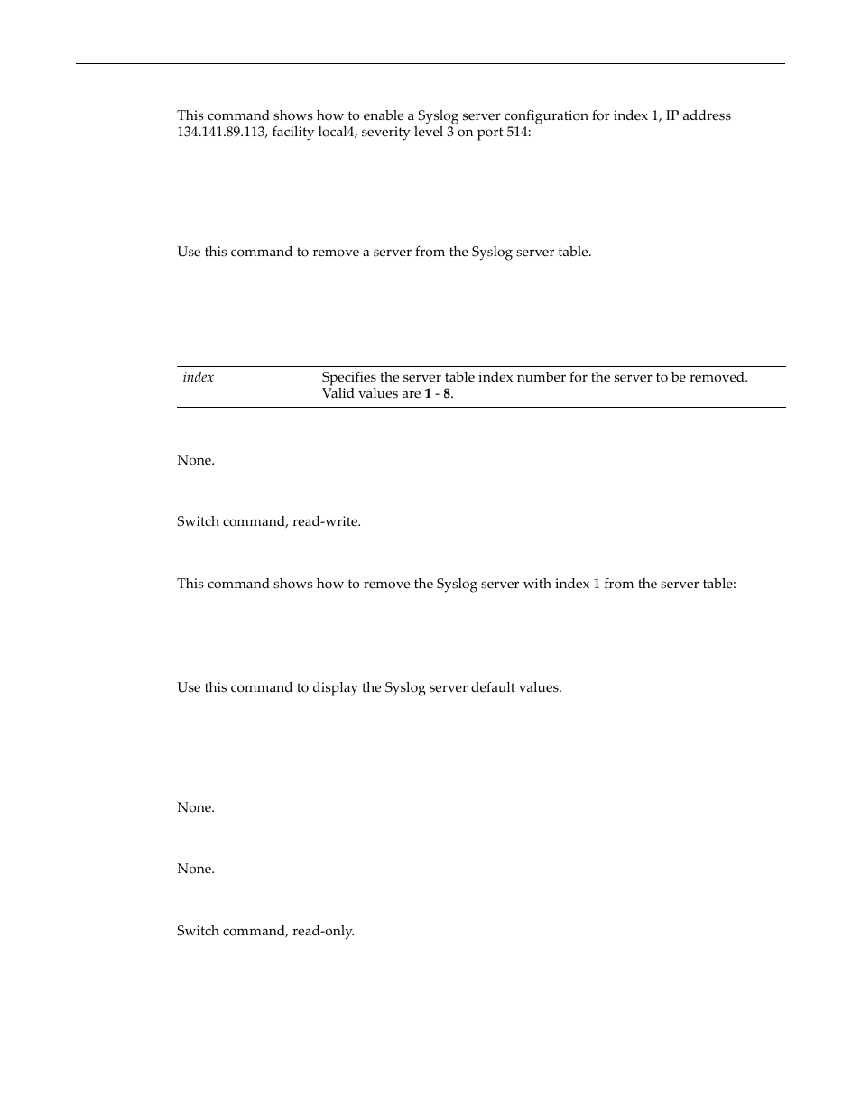 Clear logging server, Show logging default, Clear logging server -4 show logging default -4 | Enterasys Networks D-Series User Manual | Page 376 / 540