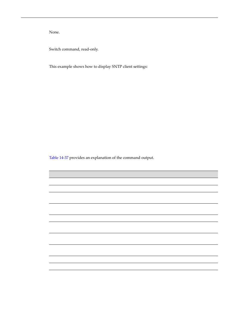 Show sntp output details -27, Defaults, Mode | Example | Enterasys Networks D-Series User Manual | Page 399 / 540