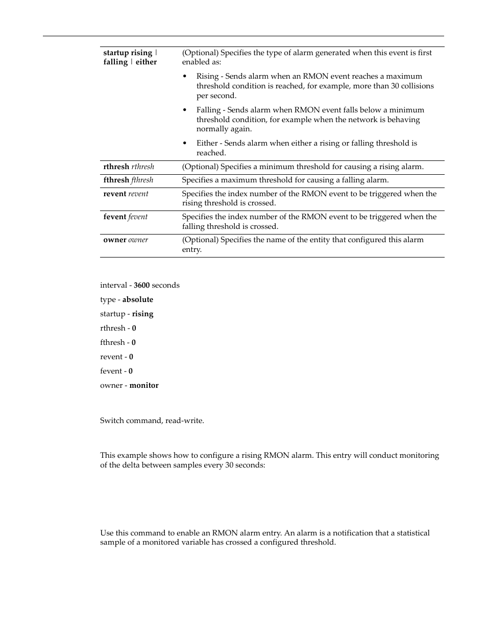 Set rmon alarm status, Set rmon alarm status -11 | Enterasys Networks D-Series User Manual | Page 419 / 540