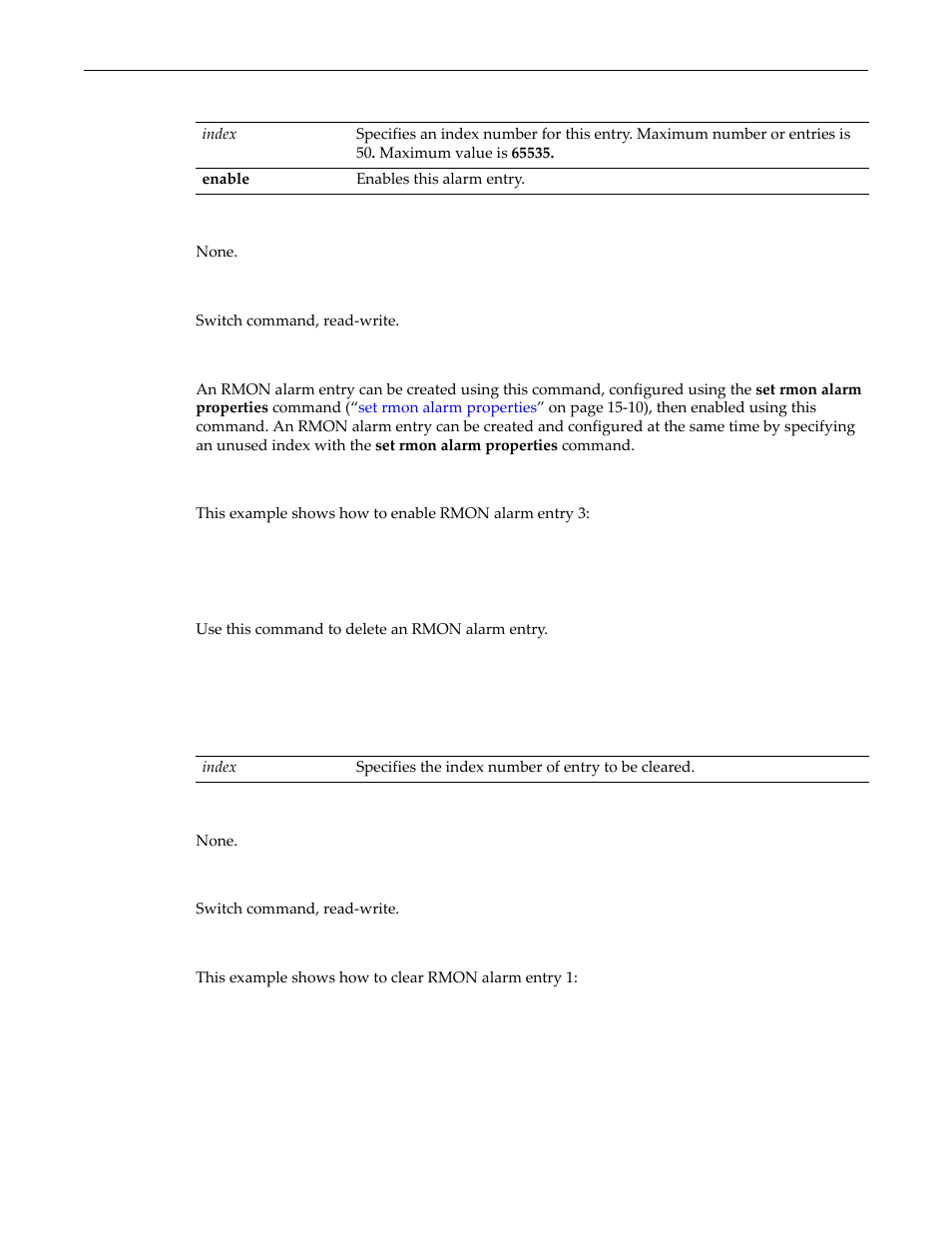 Clear rmon alarm, Clear rmon alarm -12 | Enterasys Networks D-Series User Manual | Page 420 / 540