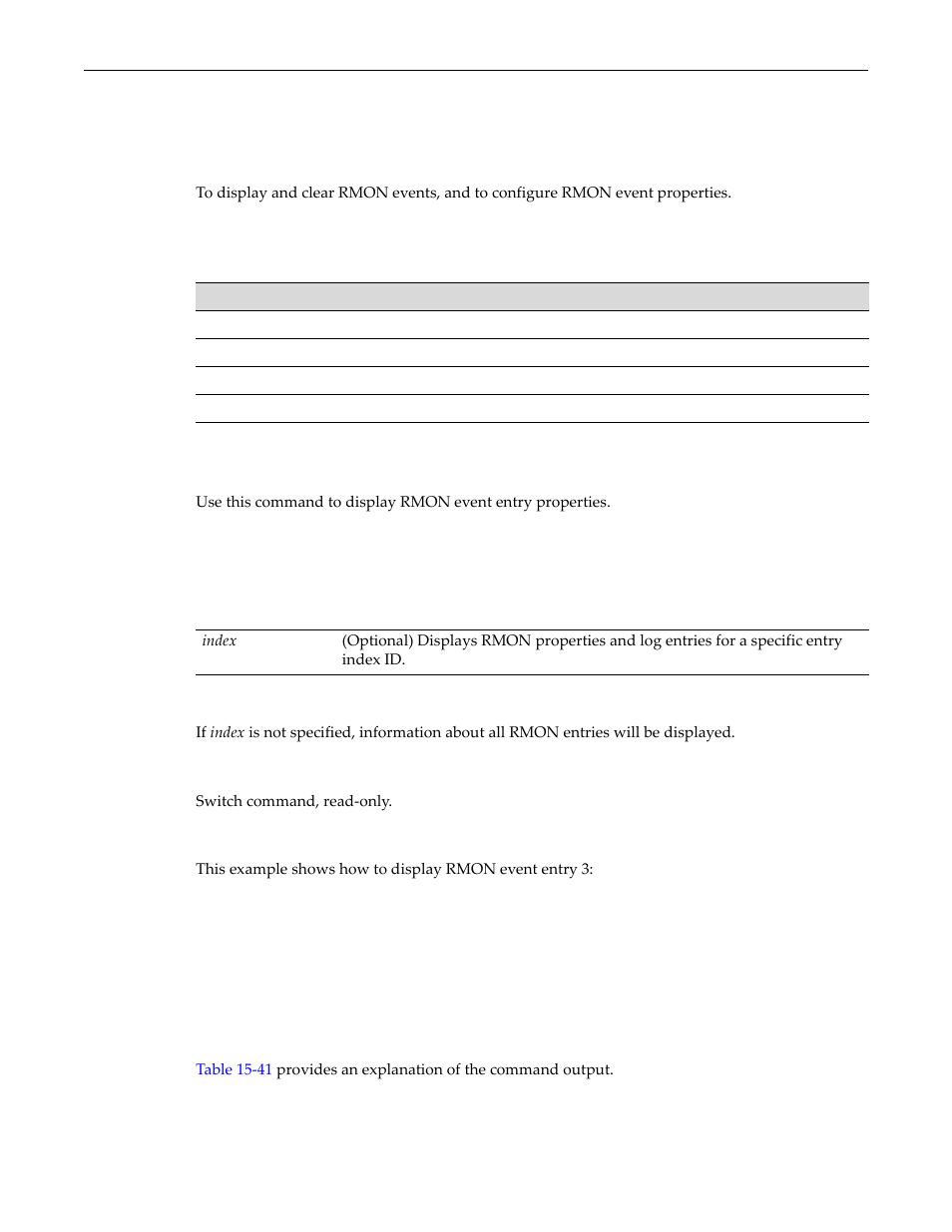 Event group commands, Purpose, Commands | Show rmon event, Event group commands -13, Purpose -13 commands -13, Show rmon event -13 | Enterasys Networks D-Series User Manual | Page 421 / 540