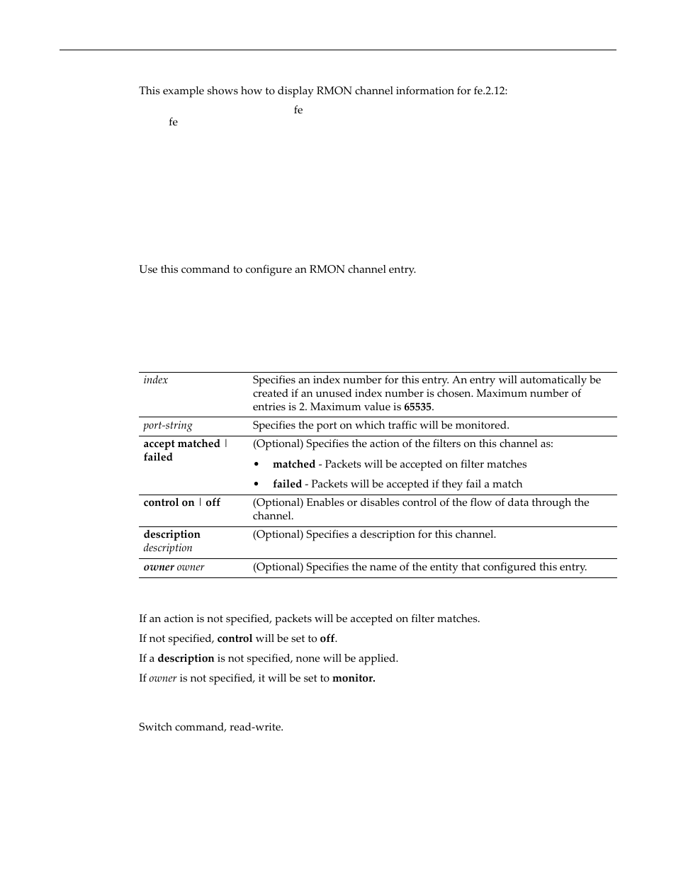 Set rmon channel, Set rmon channel -18 | Enterasys Networks D-Series User Manual | Page 426 / 540