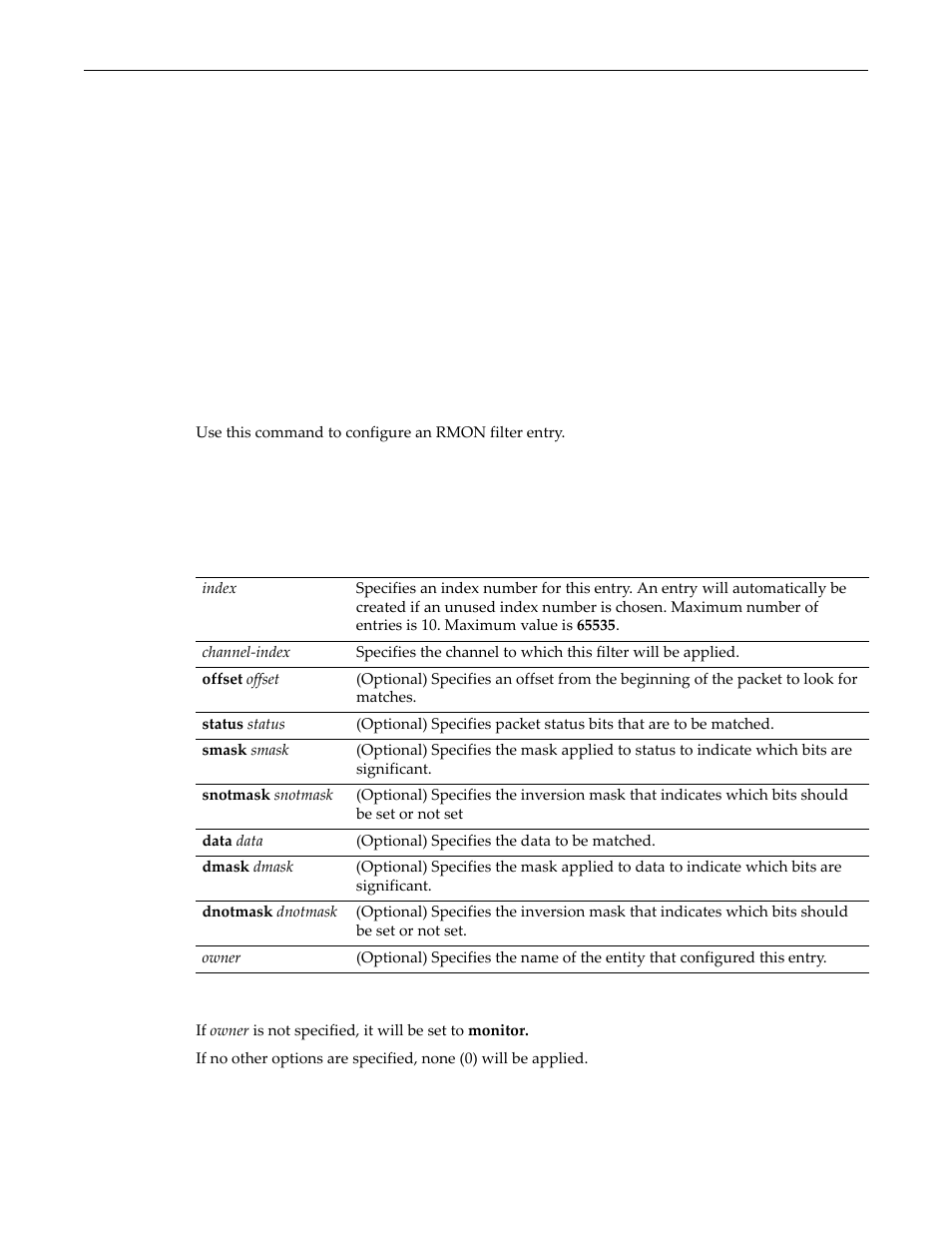 Set rmon filter, Set rmon filter -20 | Enterasys Networks D-Series User Manual | Page 428 / 540