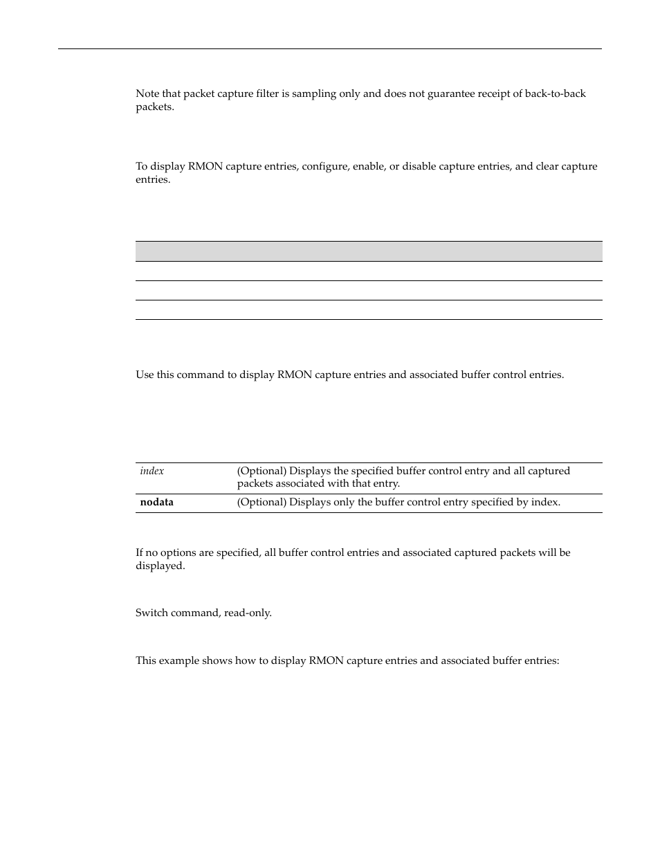 Packet capture commands, Purpose, Commands | Show rmon capture, Packet capture commands -22, Purpose -22 commands -22, Show rmon capture -22 | Enterasys Networks D-Series User Manual | Page 430 / 540