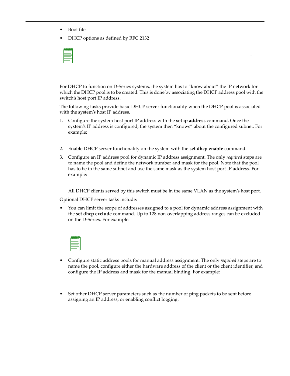 Configuring a dhcp server, Configuring a dhcp server -2 | Enterasys Networks D-Series User Manual | Page 434 / 540