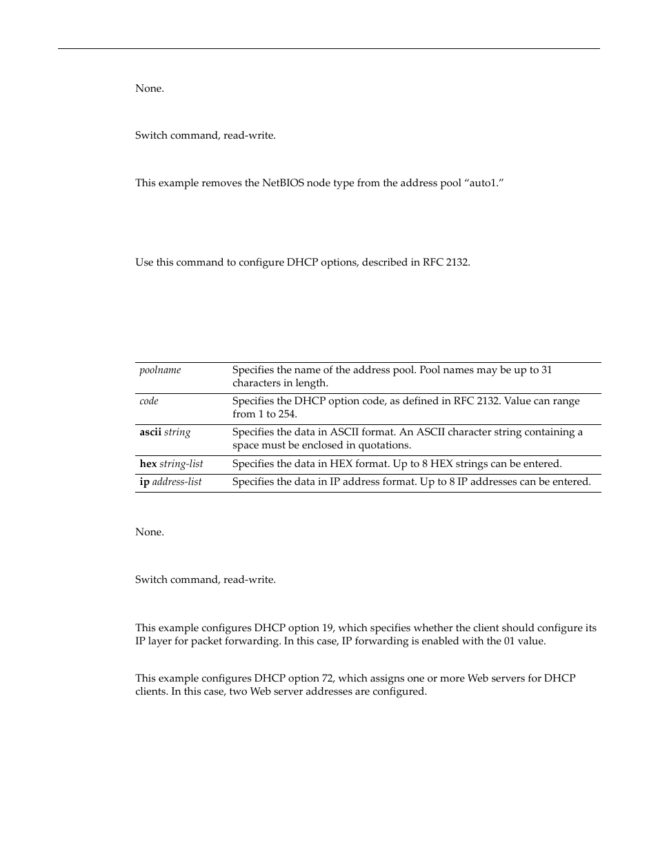 Set dhcp pool option, Set dhcp pool option -27 | Enterasys Networks D-Series User Manual | Page 459 / 540