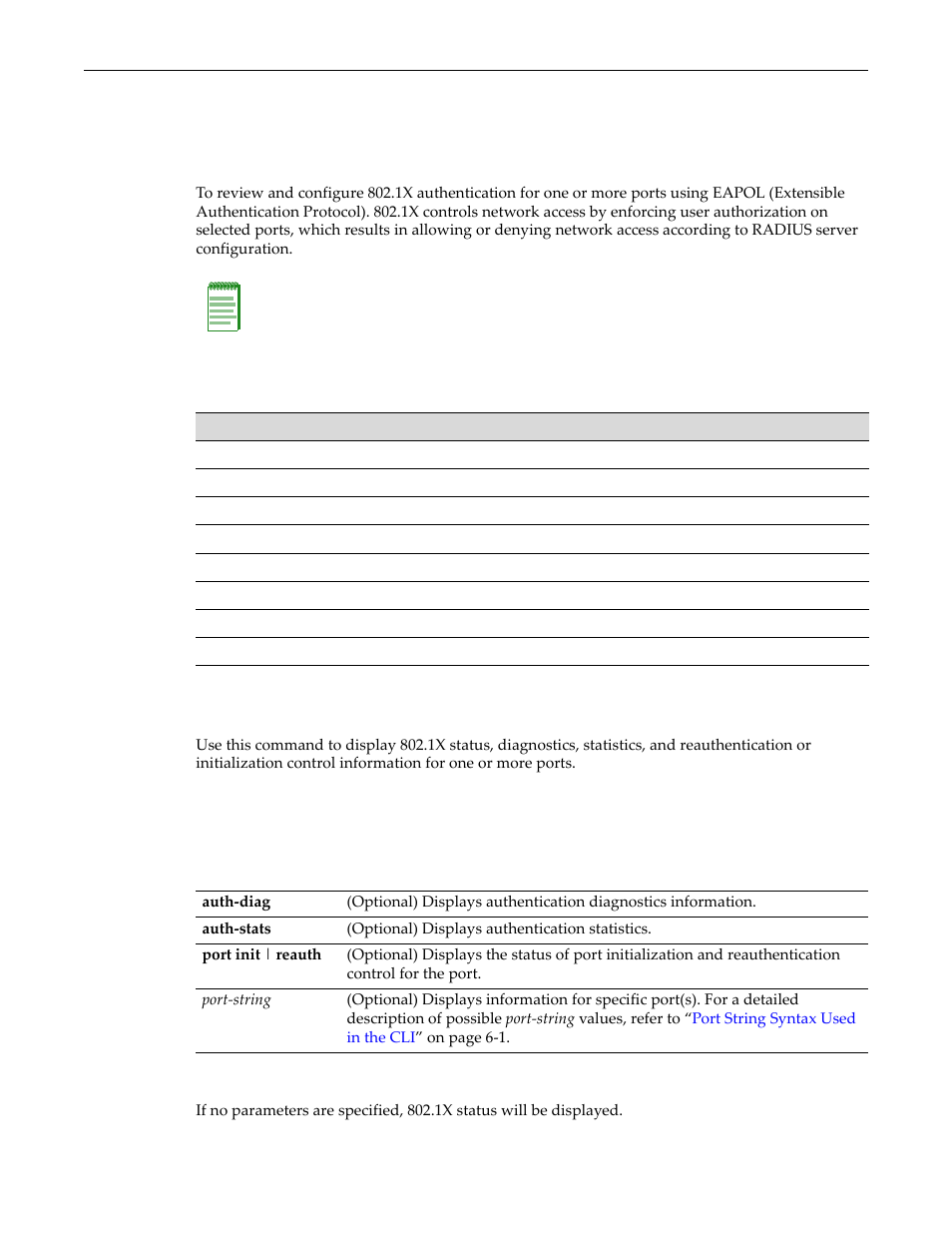 Configuring 802.1x authentication, Purpose, Commands | Show dot1x, Configuring 802.1x authentication -11, Purpose -11 commands -11, Show dot1x -11 | Enterasys Networks D-Series User Manual | Page 473 / 540