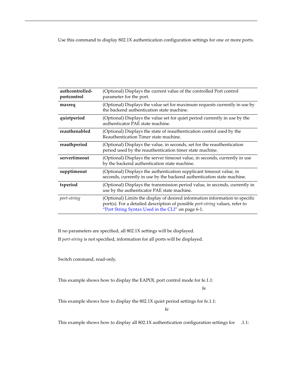 Show dot1x auth-config, Show dot1x auth-config -13 | Enterasys Networks D-Series User Manual | Page 475 / 540