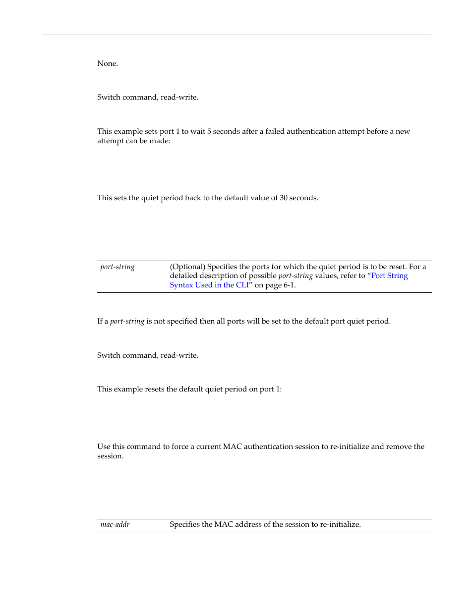 Clear macauthentication portquietperiod, Set macauthentication macinitialize | Enterasys Networks D-Series User Manual | Page 489 / 540