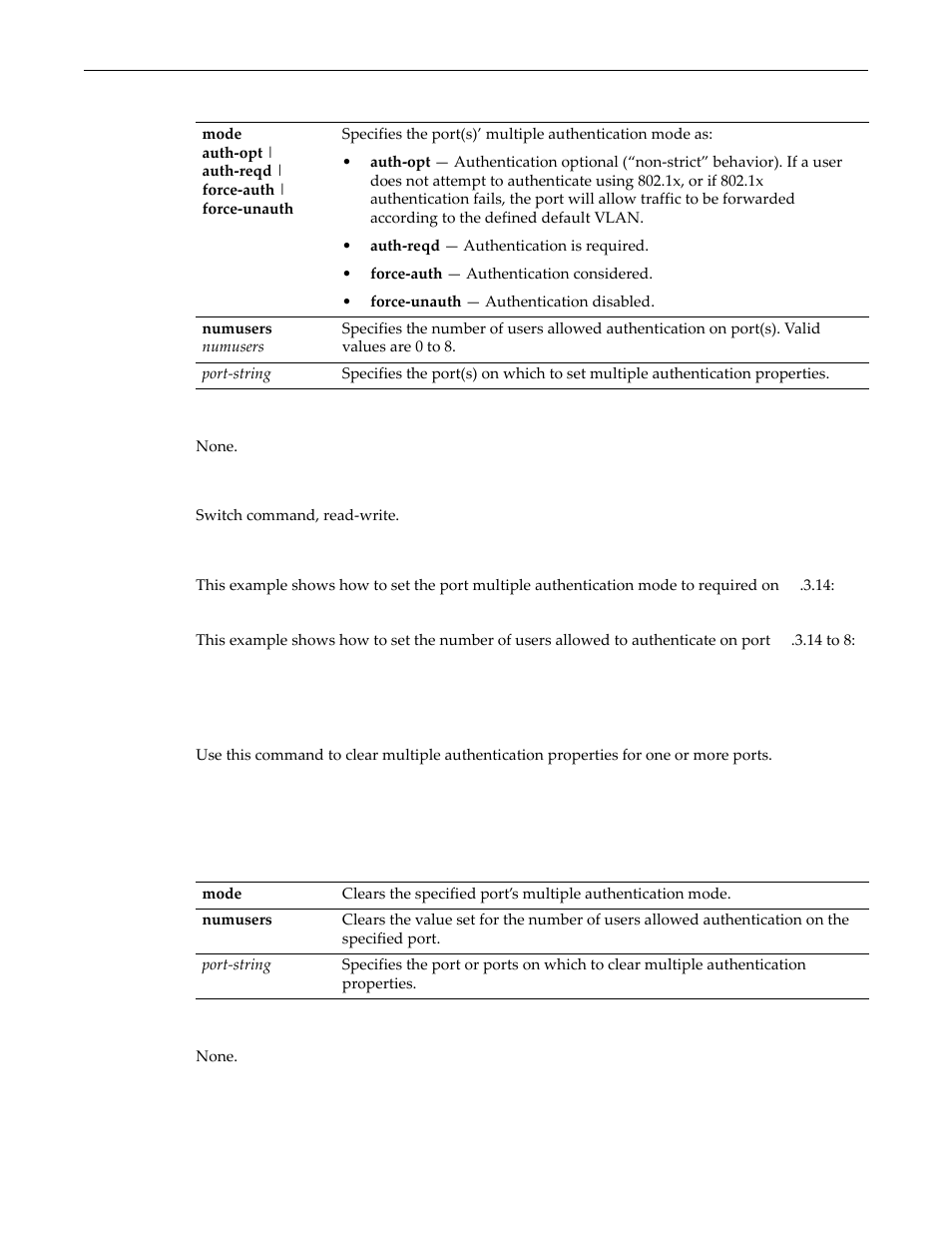 Clear multiauth port, Clear multiauth port -38 | Enterasys Networks D-Series User Manual | Page 500 / 540